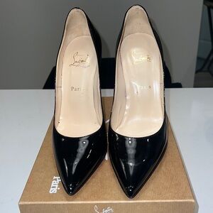 Christian louboutin pigalle Plato patent pumps black